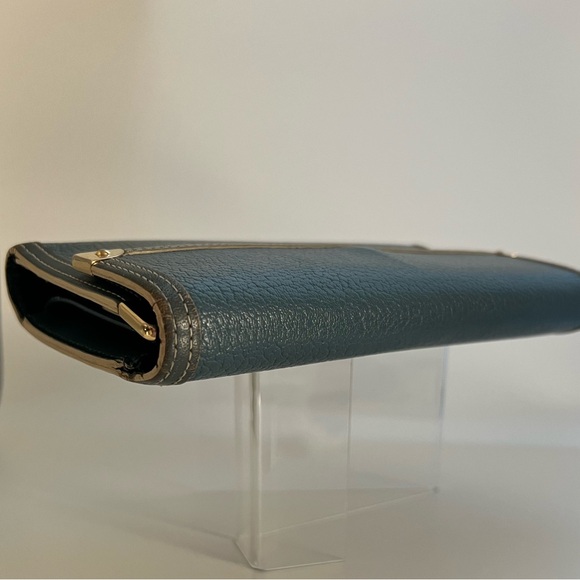 LOUIS VUITTON SUHALI Blue PORTE TRESOR Continental Wallet Pre Loved Condition - Picture 5 of 14